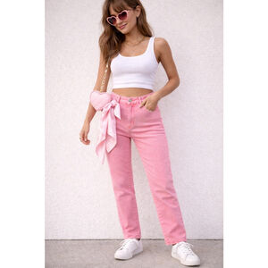 Juicy Couture Venice Calypso Coral Jeans NWT Size 29 High Rise Straight Leg